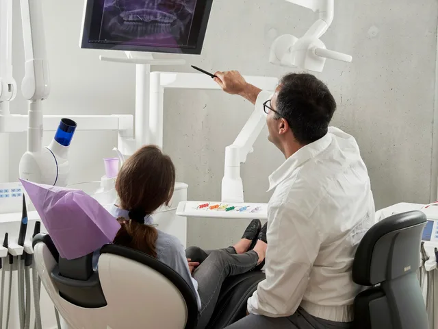 Modern medical clinic reception